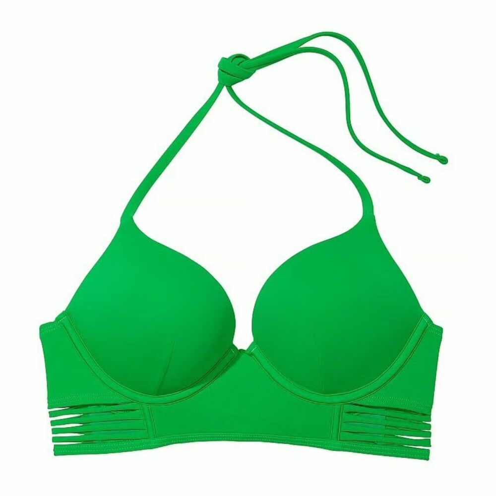 Victoria’s Secret Swim Bombshell Push-Up Longline Bikini Top Island Jade 32D